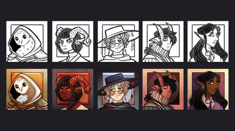 Portraits personnages DnD Portraits personnages DnD